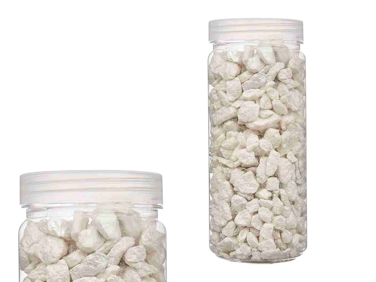 92511 PEDRA DECORATIVA 10/20MM METALIZADO 700GR COR:BRANCO - Image 1