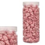 PEDRA DECORATIVA 10/20MM METALIZADO 700GR COR:ROSA