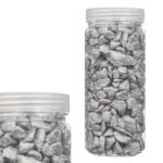 PEDRA DECORATIVA 10/20MM METALIZADO 700GR COR:PRATEADO
