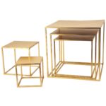 CONJ.5 MESAS METAL QUADRADAS 15/20/25/30/35 CM