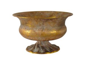 CALICE METAL ENVELHECIDO COR:OURO
