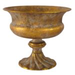 CALICE METAL ENVELHECIDO COR:OURO