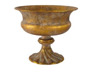 CALICE METAL ENVELHECIDO COR:OURO