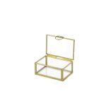 CAIXA VIDRO+METAL COR:OURO