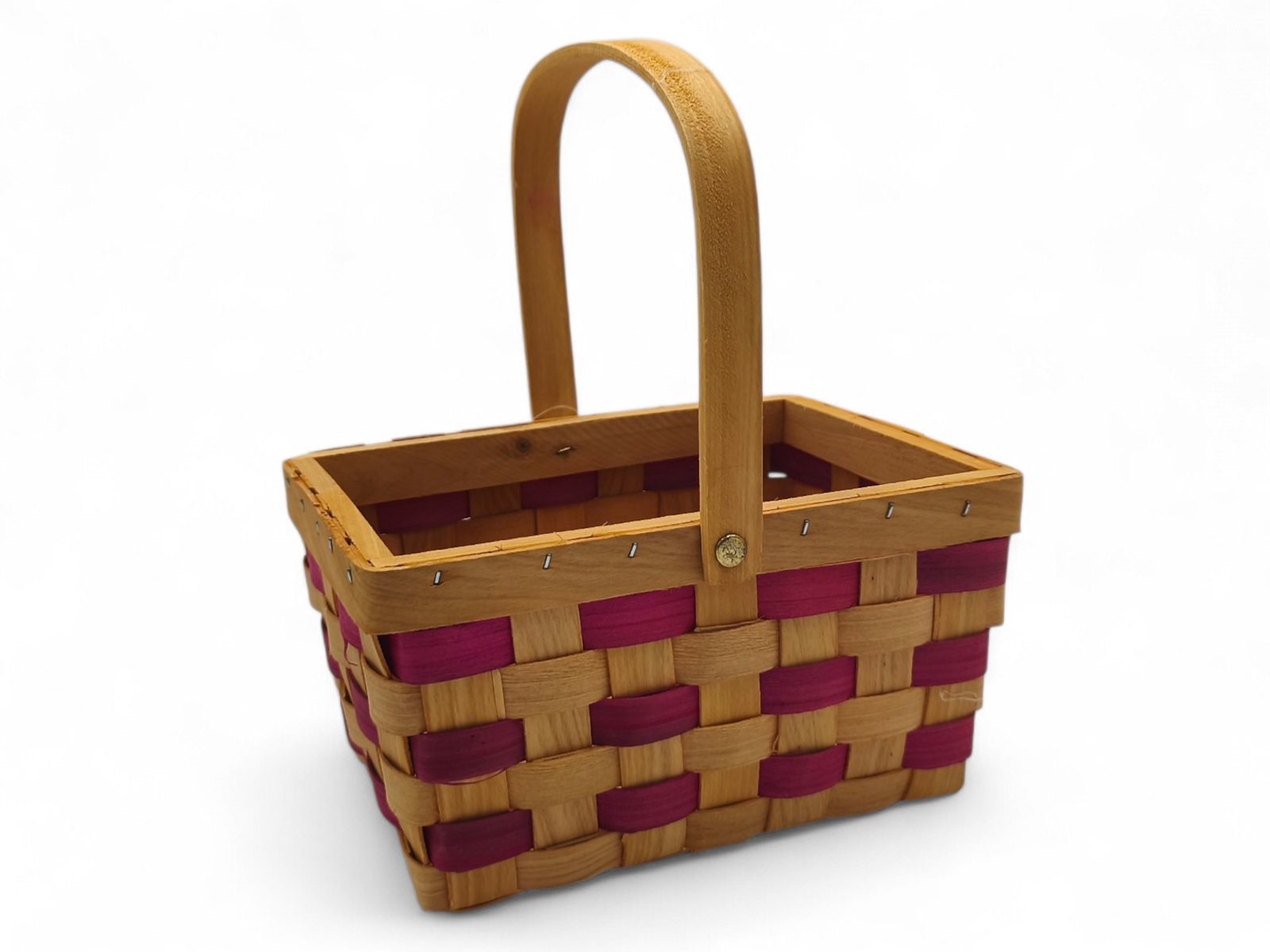 GW-15226 CESTA MADEIRA RECT. NATURAL/ROSA - Image 1