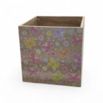 CUBO MADEIRA FLORIDO/BORBOLETAS