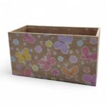 BASE MADEIRA FLORIDO/BORBOLETAS RECT.