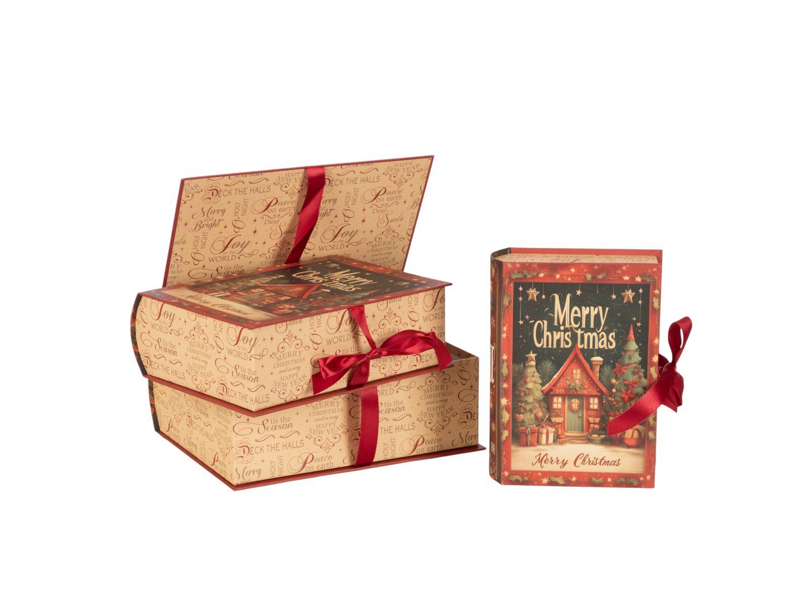 SC0026 CONJ.3 CAIXAS LIVRO MOTIVOS NATAL - Image 1