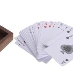 CAIXA MADEIRA C/JOGO CARTAS