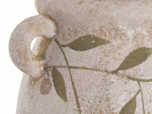 JARRA CERAMICA GRAVADO FLORES