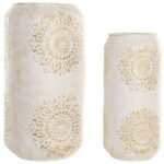 CONJ.2 VASOS METAL COR:BRANCO