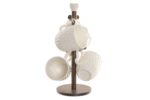 CONJ.4 CANECAS PORCELANA C/SUPORTE BAMBU