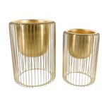 CONJ. 2 VASOS RED. COR DOURADO