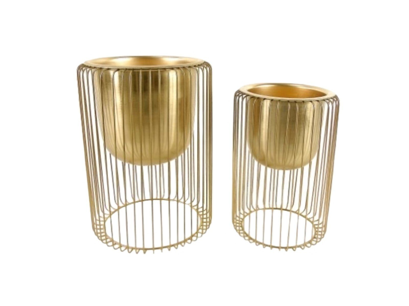 09.0024569 CONJ. 2 VASOS RED. COR DOURADO - Image 1