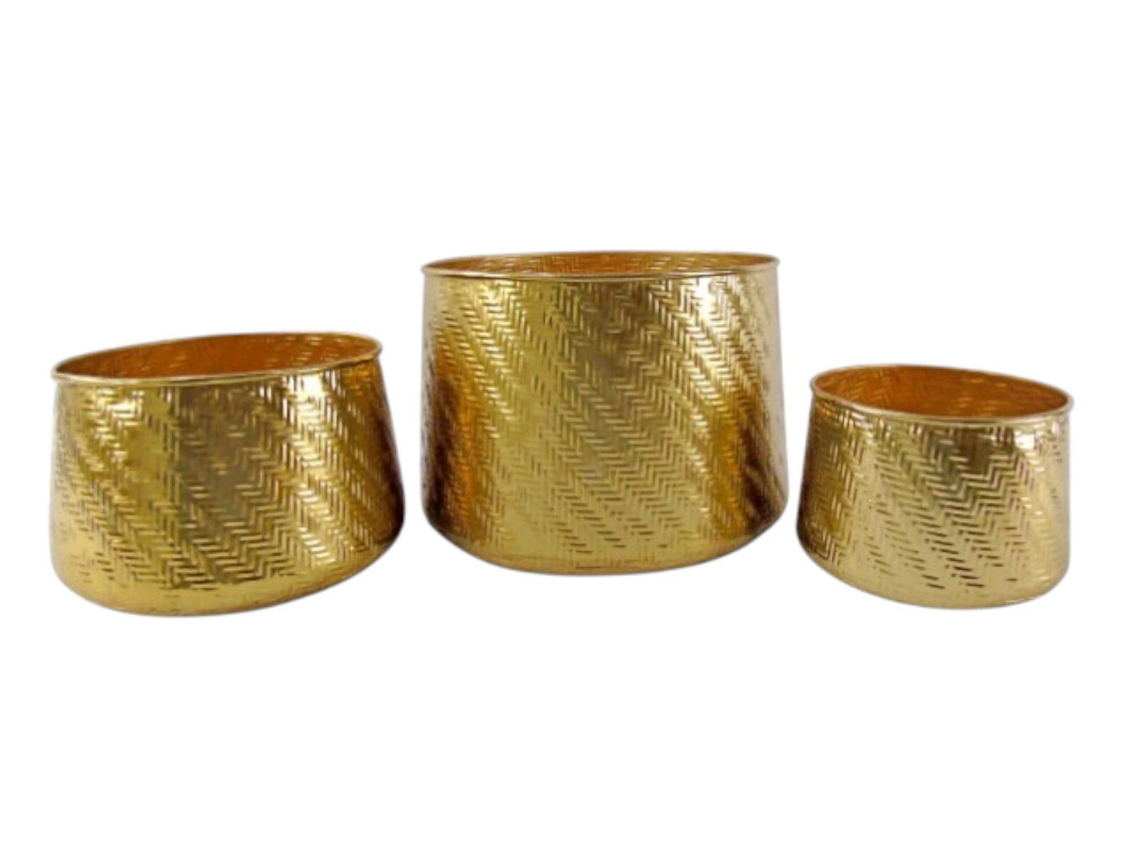 09.0027001 METAL -CONJ. 3 VASOS COR DOURADO - Image 1