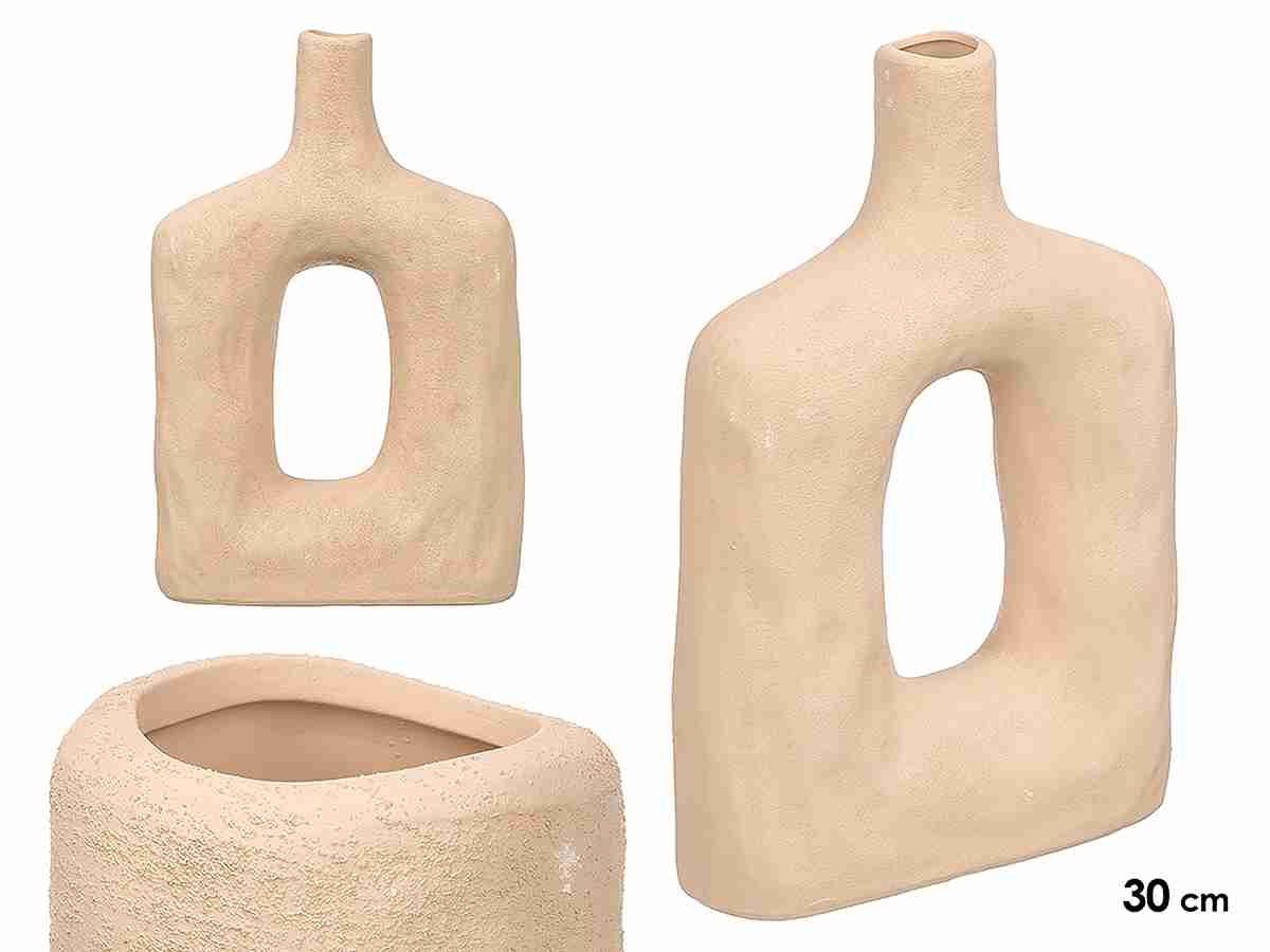 14070 JARRA TERRACOTA MODERNO C/FURO COR:BEGE - Image 1