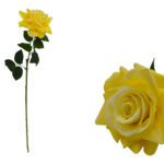 ARTIFICIAL- ROSA TOQUE REAL DELUX COR:AMARELO