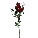 ARTIFICIAL- ROSA STª TERESINHA VELUDO COR:VERMELHO