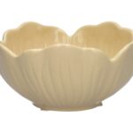 CERAMICA- TAÇA FLOR COR:BEGE