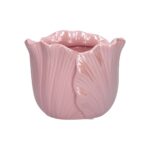 CERAMICA- CAHEPOT FOLHA COR:ROSA