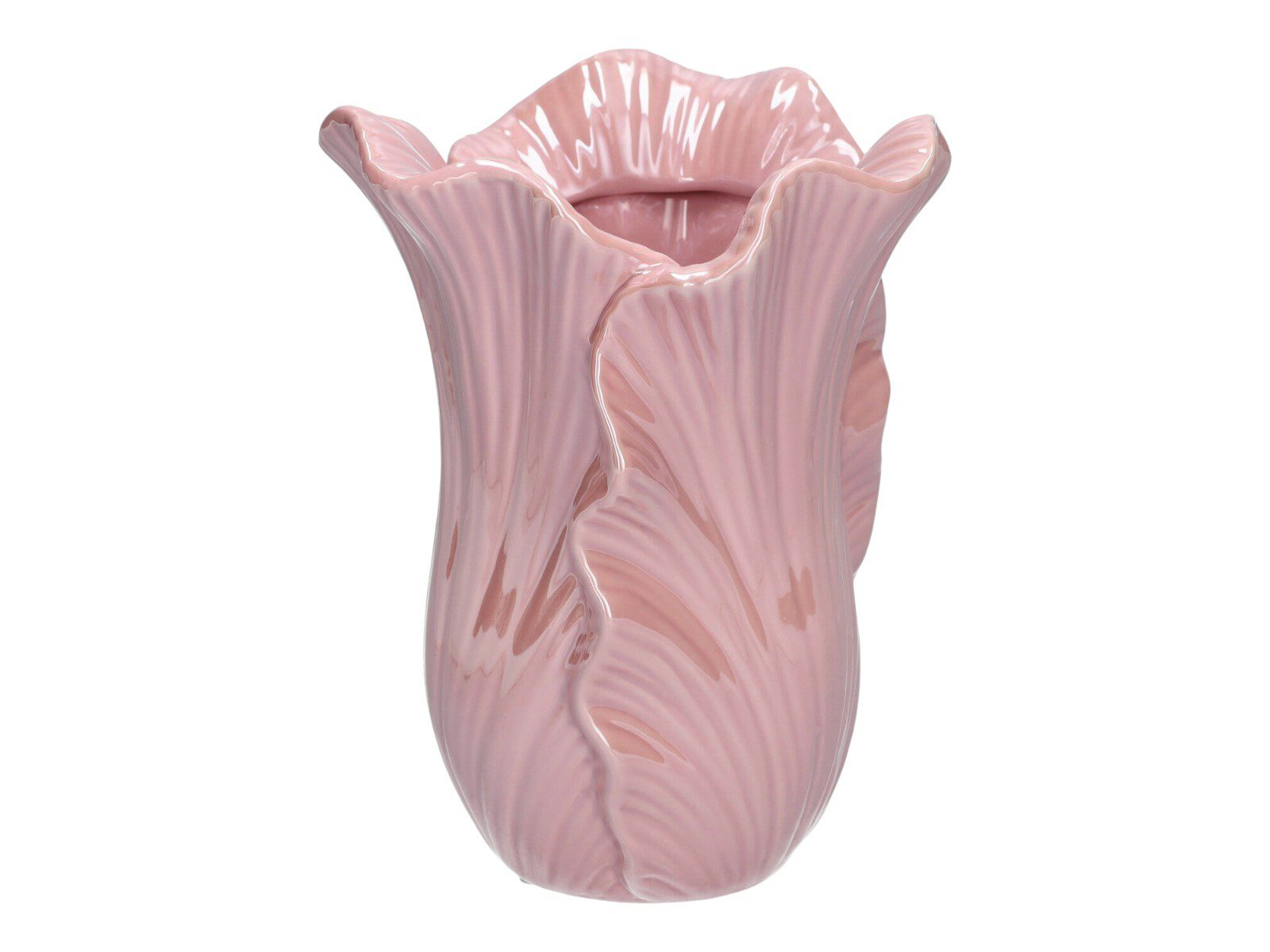 740101700 CERAMICA- JARRA FOLHA COR:ROSA - Image 1