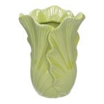 CERAMICA- JARRA FOLHA COR:VERDE