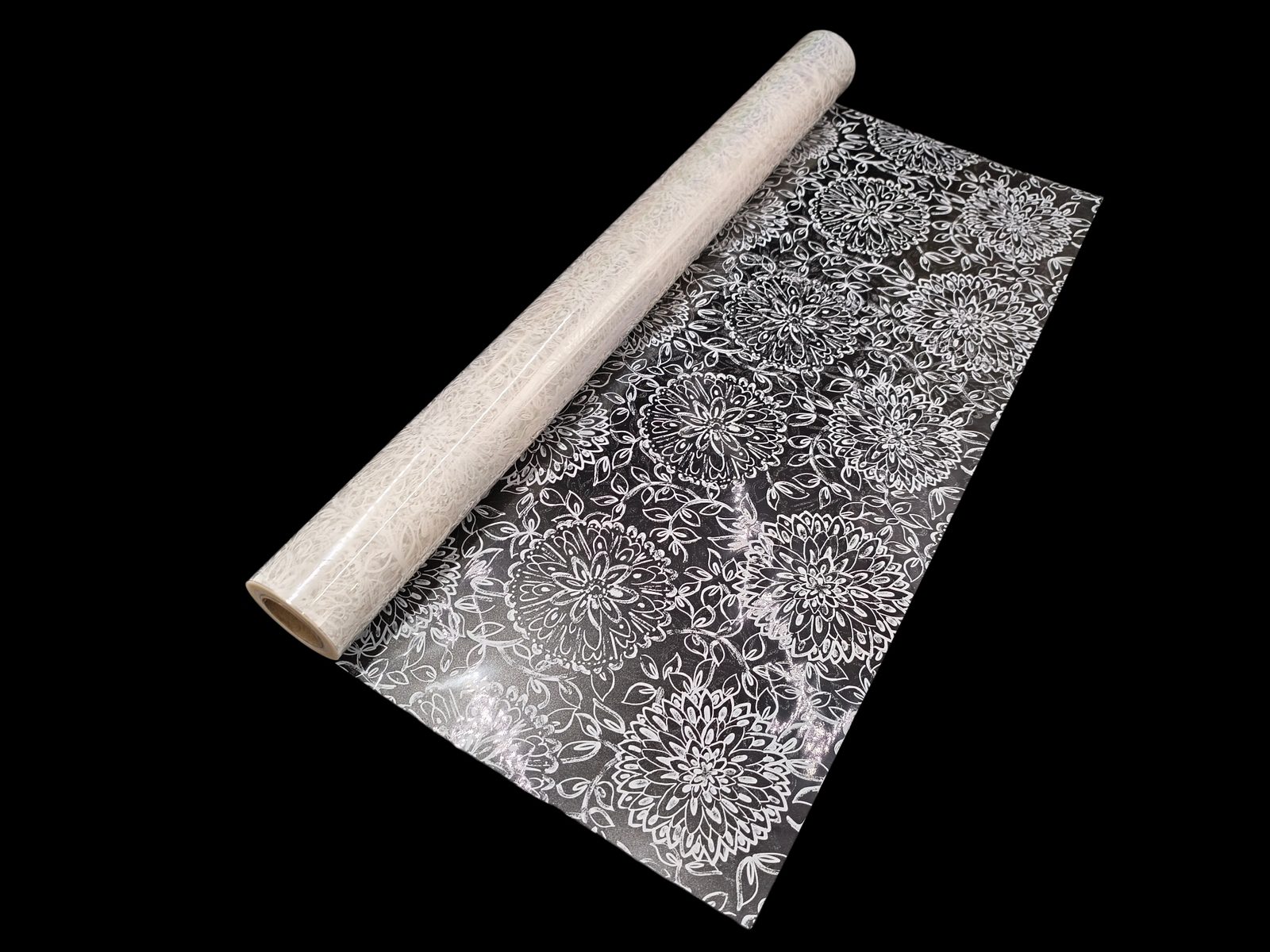 8434329141458 ROLO CELOFANE 70CMX50MTS FLOR COR:BRANCO - Image 1
