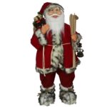 PAI NATAL C/ESQUIS 80CM VERMELHO