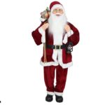 PAI NATAL NOEL EM PE 110CM VERMELHO