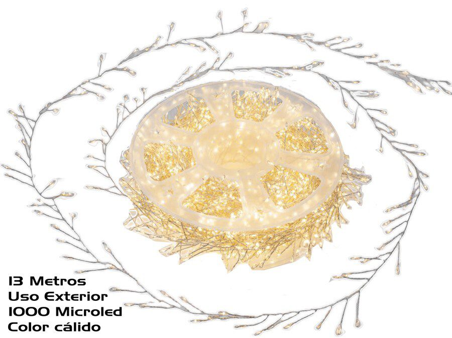 8445393625584 GUIRLANDA EXTERNA 13MT C/1000 MICROLEDS COR AMARELO - Image 1