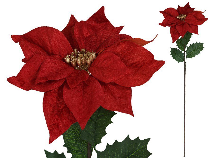 8445393626635 HASTE POINSETIA ARTIFICAL COR:VERMELHO - Image 1