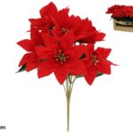 RAMO POINSETIA X7 ARTIFICAL COR:VERMELHO