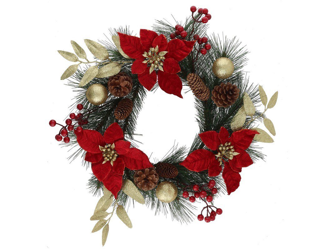 8445393655185 COROA DE NATAL ARTIFICIAL 45CM - Image 1