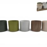 CACHEPOT CERAMICA PACK C/6UNID SORTIDOS