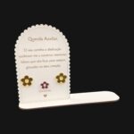 PLACA MADEIRA C/SUPORTE AUXILIAR