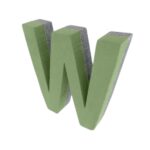 ESPONJA LETRA "W" 25CM
