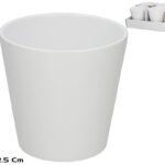 CACHEPOT CERAMICA COR:BRANCO