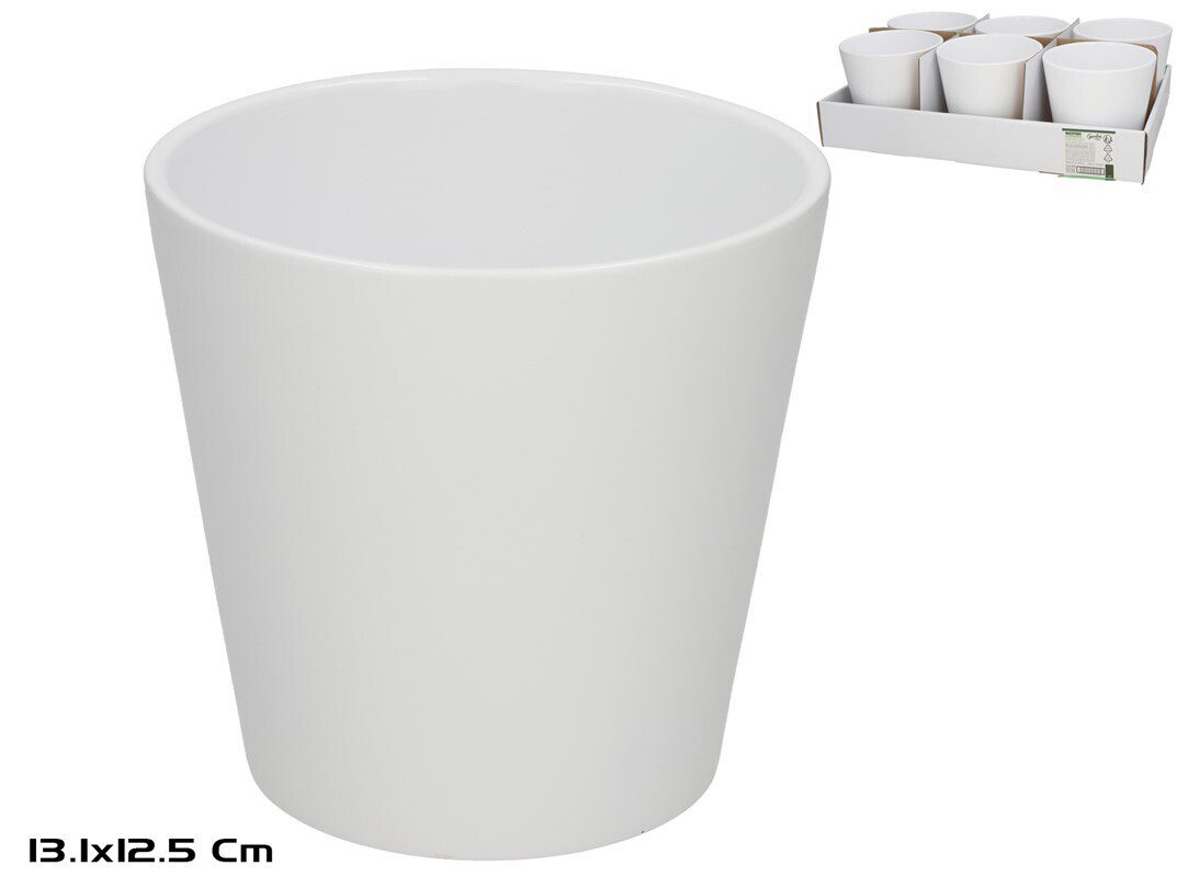8445393429342 CACHEPOT CERAMICA COR:BRANCO - Image 1
