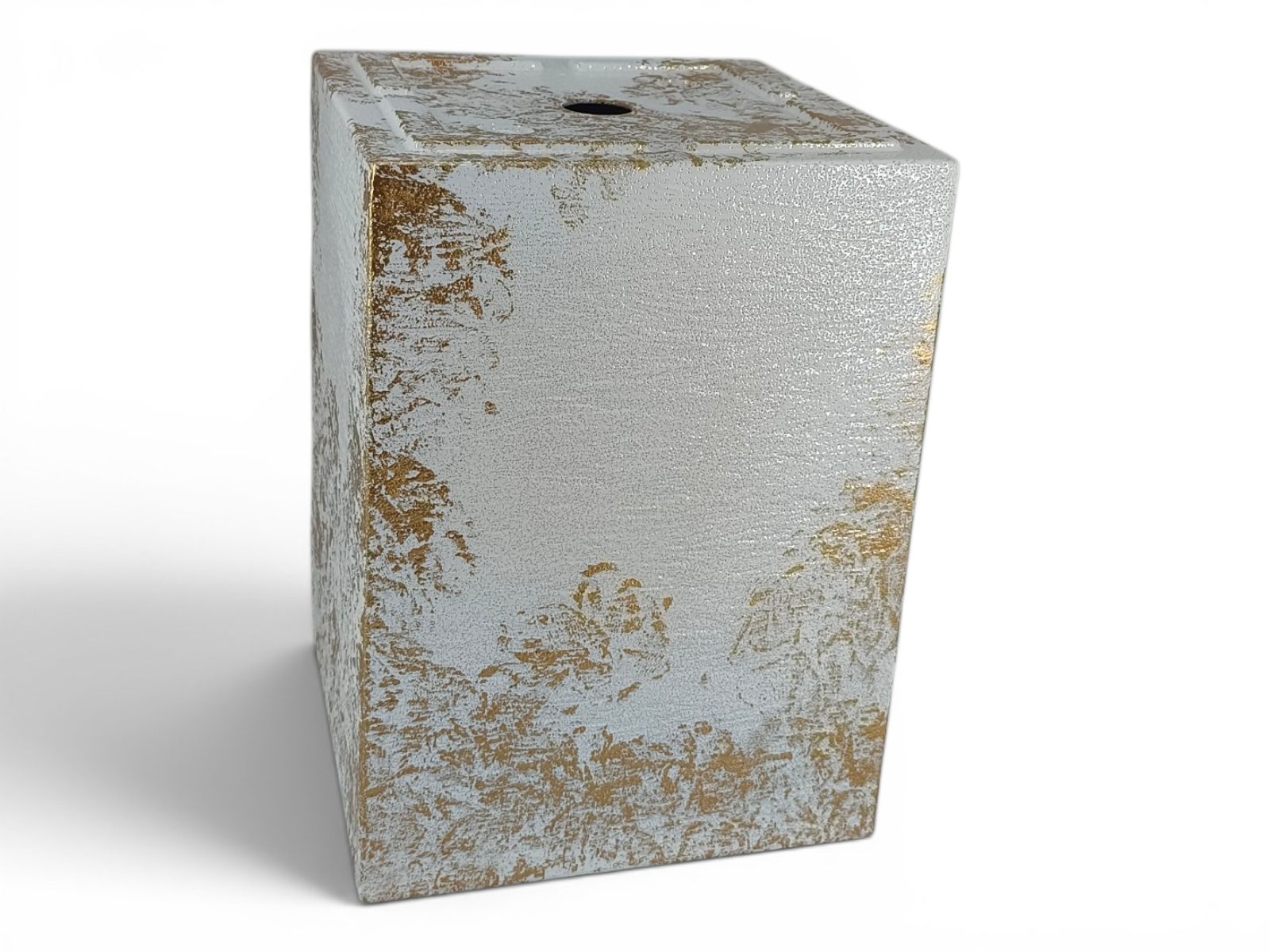 87.003434 COLUNA C/FURO PLASTICO COR:BRANCO/OURO - Image 1