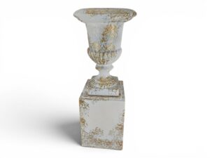 COLUNA C/FURO PLASTICO COR:BRANCO/OURO