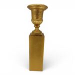 VASO C/PE REDONDO PLASTICO COR:DOURADO