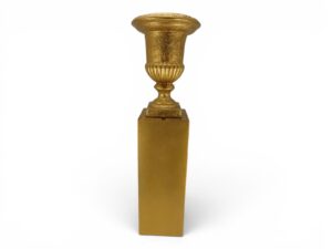 VASO C/PE REDONDO PLASTICO COR:DOURADO