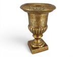 VASO C/PE REDONDO PLASTICO COR:OURO VELHO