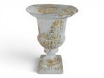 VASO C/PE REDONDO PLASTICO COR:BRANCO OURO