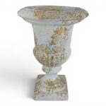 VASO C/PE REDONDO PLASTICO COR:BRANCO OURO