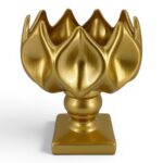 CERAMICA- TAÇA ARANHA C/PE COR:DOURADA