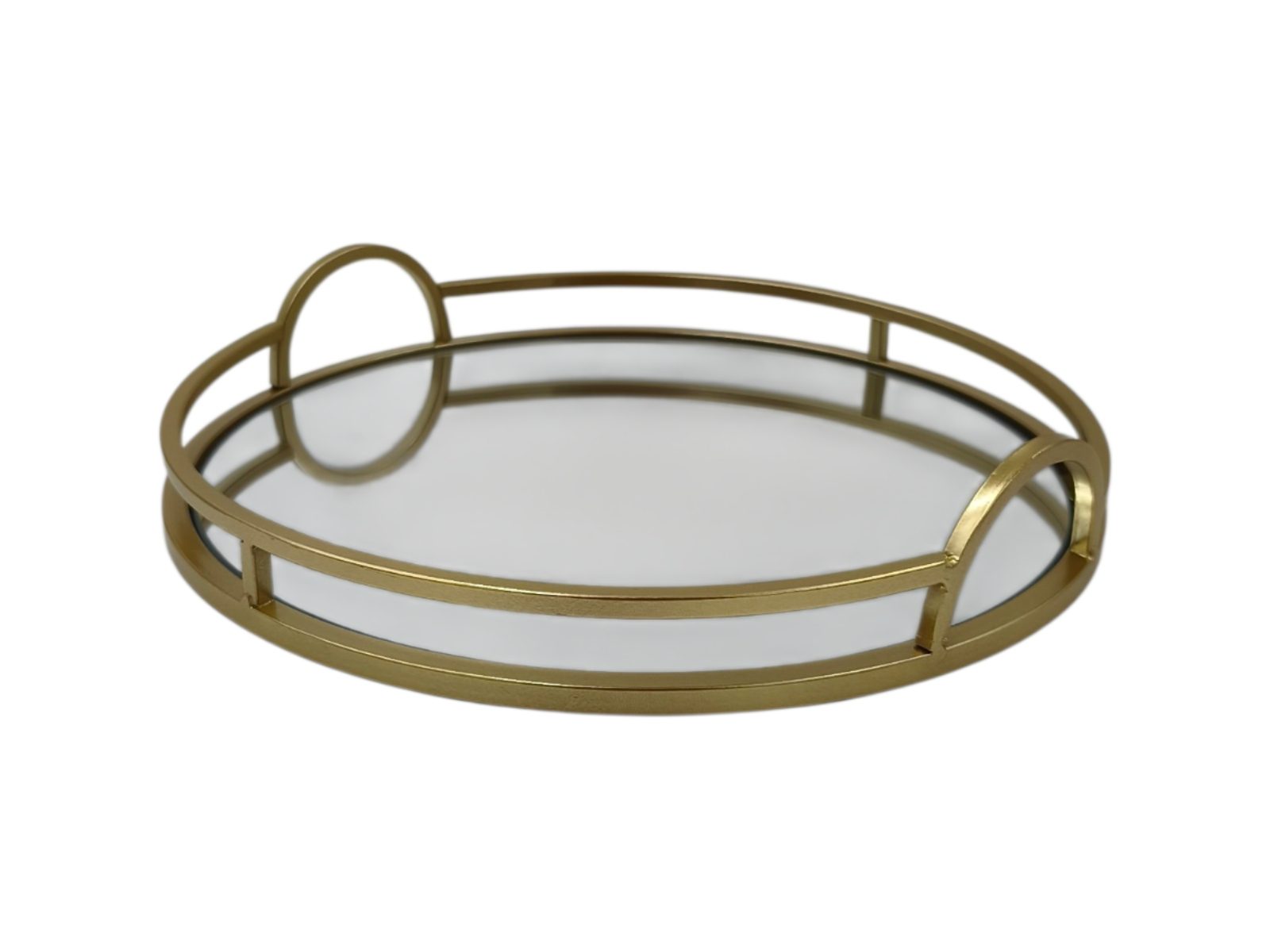 VL-15461 BANDEJA METAL REDONDA C/ESPELHO COR:DOURADO - Image 1