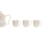 SERVICO DE CAFE PORCELANA CONJ.6 C/TABULEIRO BAMBU