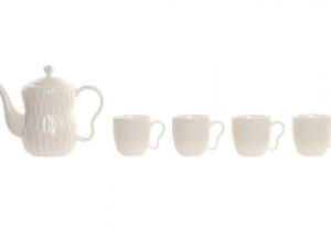 SERVICO DE CAFE PORCELANA CONJ.6 C/TABULEIRO BAMBU