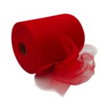 ROLO TULE 12,5CMX100MT COR:VERMELHO